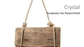  Presentation with hang - Slide set with empty-wooden-sign-with-lope background and a white colored foreground