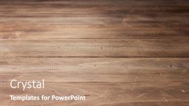  Presentation with empty - Slide set enhanced with empty wooden table in front background and a coral colored foreground