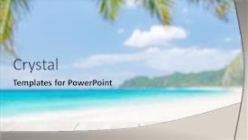  Presentation with product - Slide set having empty-wooden-table-or-pier background and a light blue colored foreground