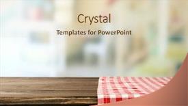  Presentation with table napkin - Presentation with empty-wooden-table-with-napkin background and a soft green colored foreground