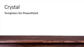  Presentation with empty - Audience pleasing presentation theme consisting of empty wooden table with white backdrop and a white colored foreground