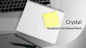  Presentation with notebook paper - PPT layouts enhanced with empty yellow adhesive paper notebook background and a white colored foreground