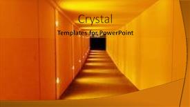  Presentation with pedestrian crossing - Theme having empty-yellow-underground-pedestrian-crossing background and a gray colored foreground