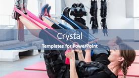  Presentation with ems - Slide set with ems-training-for-the-legs background and a ocean colored foreground