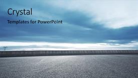  Presentation with asphalt road - Colorful PPT layouts enhanced with emtpy asphalt road and snow backdrop and a light blue colored foreground