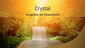  Presentation with country - Colorful theme enhanced with emty country-road backdrop and a yellow colored foreground