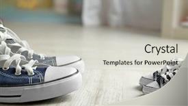  Presentation with shoes - Cool new slide deck with emulation - big and small shoes backdrop and a light gray colored foreground