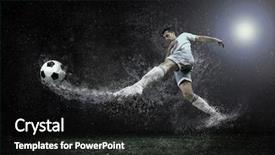  Presentation with under water - Amazing slide set having emulation - splash of drops around football backdrop and a black colored foreground