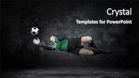  Presentation with under water - Amazing presentation theme having emulation - splash of drops around football backdrop and a dark gray colored foreground