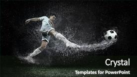  Presentation with under water - PPT layouts featuring emulation - splash of drops around football background and a wine colored foreground