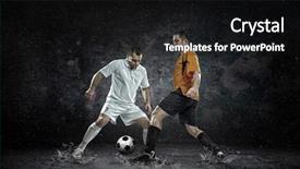  Presentation with gravity rain blue water drop splash - Presentation with emulation - splash of drops around football background and a  colored foreground