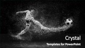  Presentation with under water - Presentation with emulation - splash of drops around football background and a  colored foreground