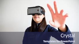  Presentation with woman in under wear - Theme having emulation - young woman wear with reality background and a navy blue colored foreground