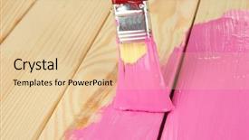  Presentation with emulsion - Amazing slide deck having emulsion - brush painting wooden furniture close backdrop and a lemonade colored foreground