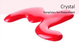  Presentation with emulsion - Theme enhanced with emulsion - red nail polish drops isolated background and a coral colored foreground