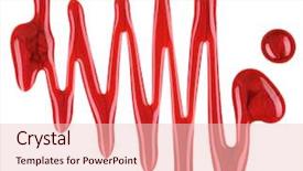  Presentation with enamel - Theme with emulsion - red nail polish enamel drops background and a lemonade colored foreground