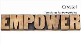  Presentation with empower - Colorful slide deck enhanced with enable - empower word - isolated text backdrop and a white colored foreground