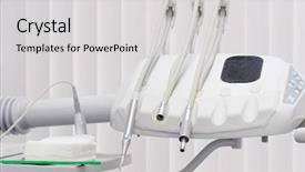  Presentation with enamel - Slide deck with enamel dental - dentist equipment close up background and a  colored foreground