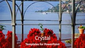  Presentation with italy car - Presentation theme enhanced with enbankment - iseo lake in italy europe background and a  colored foreground