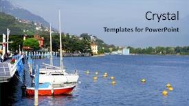  Presentation with map navigation seas italy - Amazing PPT theme having enbankment - iseo lake in italy europe backdrop and a  colored foreground