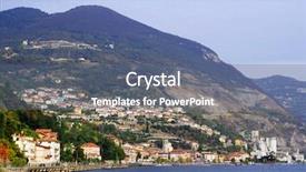  Presentation with europe - PPT theme having enbankment - iseo lake italy europe background and a  colored foreground