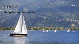  Presentation with yachting - Colorful PPT theme enhanced with enbankment - yachting on iseo lake italy backdrop and a  colored foreground