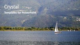  Presentation with yachting - Presentation theme enhanced with enbankment - yachting on iseo lake italy background and a  colored foreground
