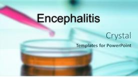  Presentation with disease - PPT theme enhanced with encephalitis-encephalitis-text-in-medical background and a cool aqua colored foreground