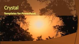  Presentation with shining - Colorful PPT theme enhanced with enchanted - early morning sun shining backdrop and a tawny brown colored foreground