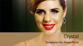  Presentation with red carpet retro style - Amazing slide set having enchanted - pin up girl happy backdrop and a coral colored foreground