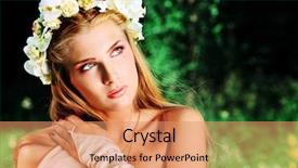  Presentation with enchanted forest - Audience pleasing slides consisting of enchanted forest - portrait of a dreamy fairy backdrop and a coral colored foreground