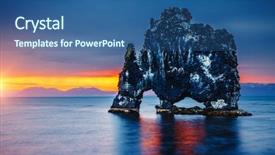  Presentation with awesome - Presentation theme consisting of enchanted world - awesome dark sand background and a ocean colored foreground