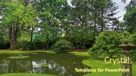  Presentation with terra - Slide set with enchanting-terra-nostra-botanical-garden background and a tawny brown colored foreground