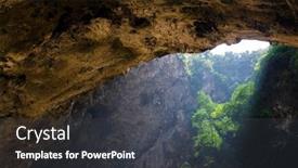  Presentation with cave - Slides featuring enchanting-tropical-mountain-cave-sam background and a dark gray colored foreground