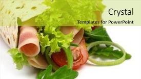  Presentation with tortilla - Slide deck consisting of enchiladas - fresh tortilla background and a yellow colored foreground