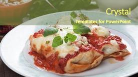  Presentation with mexican chili - Slide deck having enchiladas - mexican enchilada dish with tortillas background and a  colored foreground