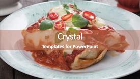  Presentation with ground beef - Slide set having enchiladas - mexican enchilada dish with tortillas background and a  colored foreground