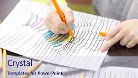  Presentation with sound pain child - Presentation theme consisting of encirclement - child paints a felt pen background and a lemonade colored foreground