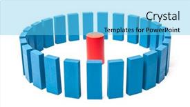  Presentation with blue and purple and red - Cool new presentation with encirclement - circle of blue blocks backdrop and a  colored foreground