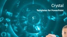  Presentation with composite mansory - Audience pleasing presentation theme consisting of encirclement - composite image of blonde businesswoman backdrop and a ocean colored foreground