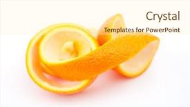  Presentation with blue orange white - PPT layouts consisting of encirclement - orange rind against white background background and a cream colored foreground