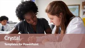  Presentation with high school - Amazing presentation design having encouragement - high school tutor giving female backdrop and a coral colored foreground
