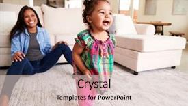  Presentation with mother baby animation - Amazing presentation design having encouragement - mother at home encouraging baby backdrop and a lemonade colored foreground