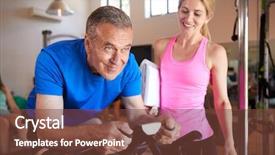  Presentation with triathlon professional cyclist man cycling - Amazing theme having encouragement - senior man exercising on cycling backdrop and a tawny brown colored foreground