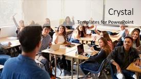  Presentation with high school - Cool new theme with encourages - rear view of male high backdrop and a lemonade colored foreground