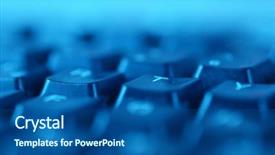  Presentation with encryption - Theme with encryption data - computer keyboard background and a ocean colored foreground