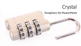  Presentation with combination lock - Audience pleasing PPT theme consisting of ssl security - digital combination lock isolated backdrop and a white colored foreground