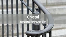  Presentation with iron - Amazing presentation design having end art - iron handrail volute and finial backdrop and a gray colored foreground
