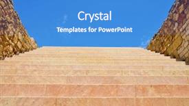  Presentation with stairway - Audience pleasing slide deck consisting of end as stairway to heaven backdrop and a teal colored foreground