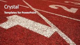  Presentation with finish line - Presentation theme consisting of end course - 1 2 3 background and a tawny brown colored foreground